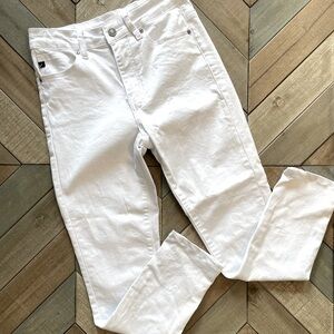 Kancan high rise white skinny jeans. Hemmed for shorties!
